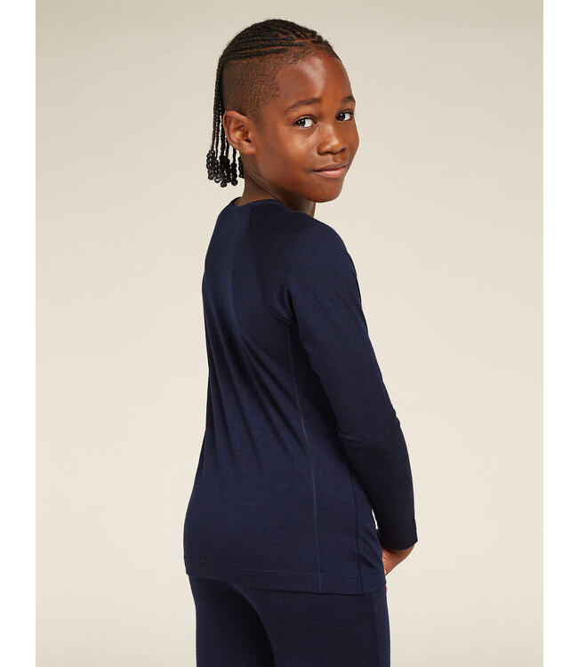 Icebreaker Merino 200 Oasis Long Sleeve Crew Thermal Top For Kids