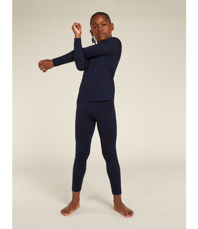 Icebreaker Merino 200 Oasis Long Sleeve Crew Thermal Top For Kids