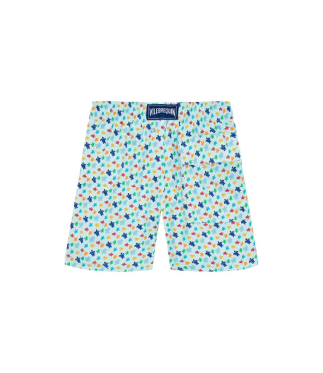 Vilebrequin Jirise Stretch Swim Shorts Micro Ronde Des Tortues Rainbow For Kids