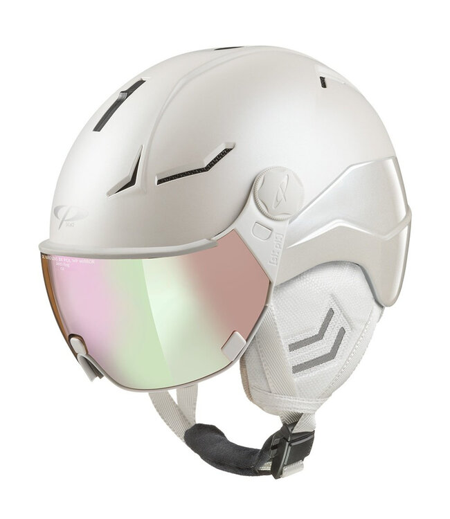CP Helmets Coya+ Cashmere Helmet With Dl Vario Brown Pol Water Pink Mirror 59 Visor For Women