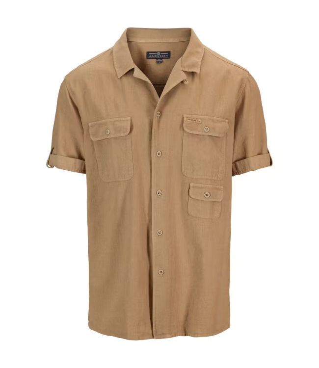 Amundsen Traveller's Linen Short Sleeve Shirt For Men