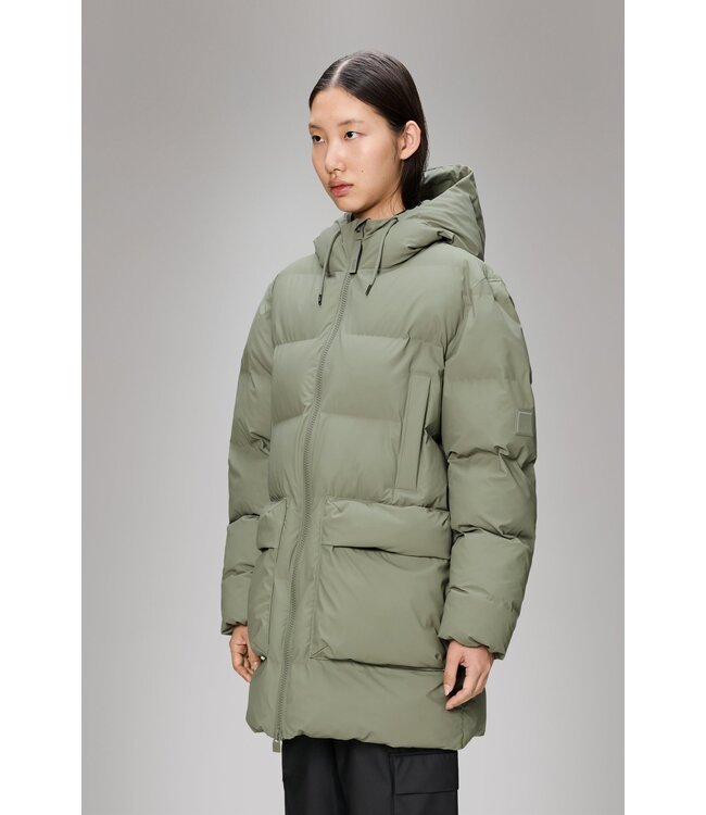 Rains Alta Long Puffer Cargo Jacket - W3T4