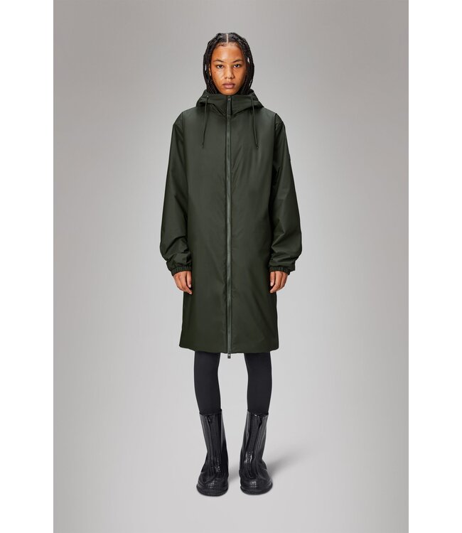 Rains Lohja Long Insulated Jacket With Double Welded Seams - W3T2