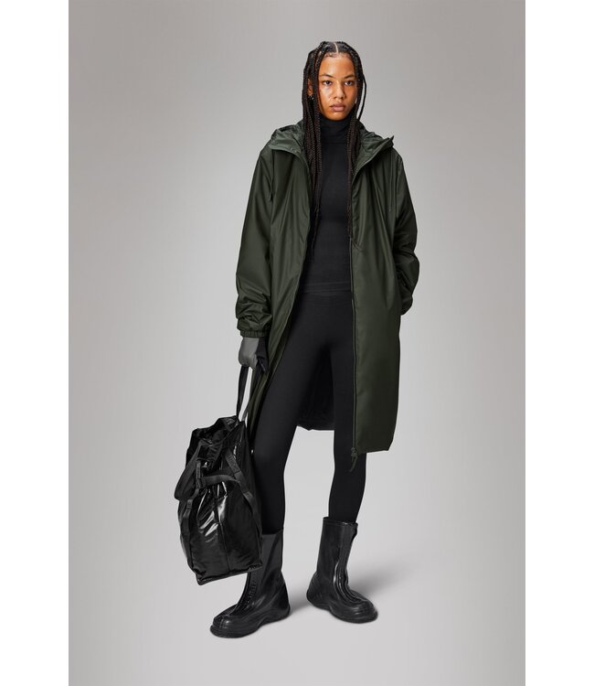 Rains Lohja Long Insulated Jacket With Double Welded Seams - W3T2