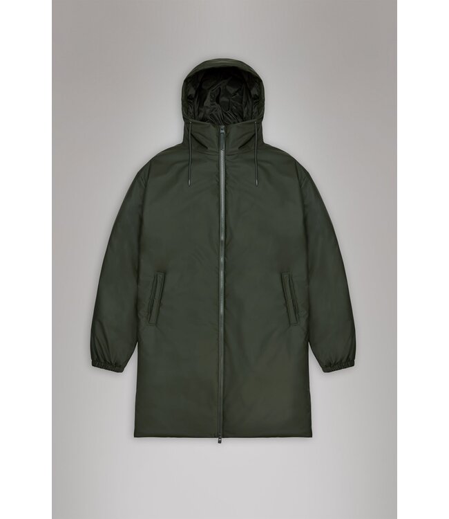 Rains Lohja Long Insulated Jacket With Double Welded Seams - W3T2