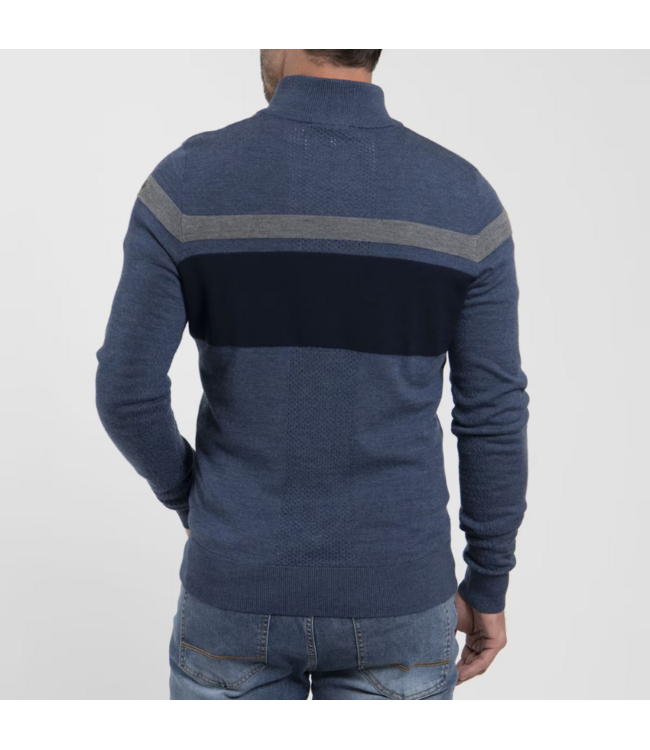 Kjus Stripe Half-Zip Sweater Deep Space For Men