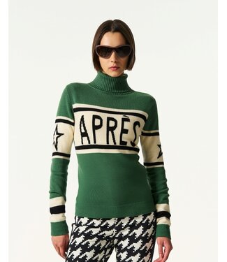 Perfect Moment Schild Sweater With "Apres" Intarsia For Women