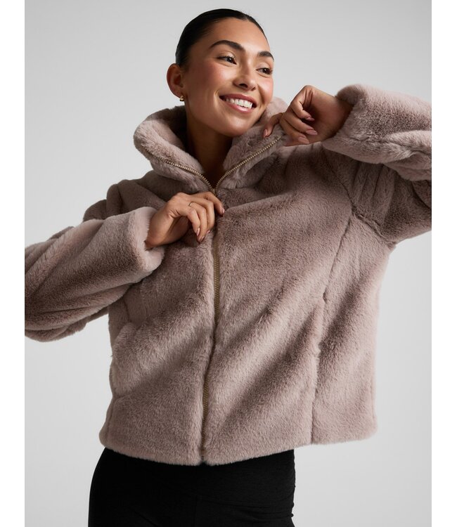 Beyond Yoga On The List Faux Fur Jacket For Women