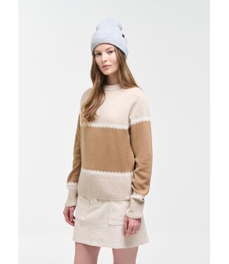 Colmar Jacquard Pattern Crewneck Sweater For Women