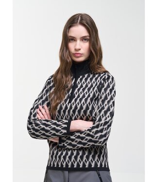 Colmar Half Zip Thermal Ski Fleece With Jacquard Pattern For Women