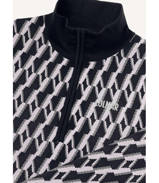 Colmar Half Zip Thermal Ski Fleece With Jacquard Pattern For Women