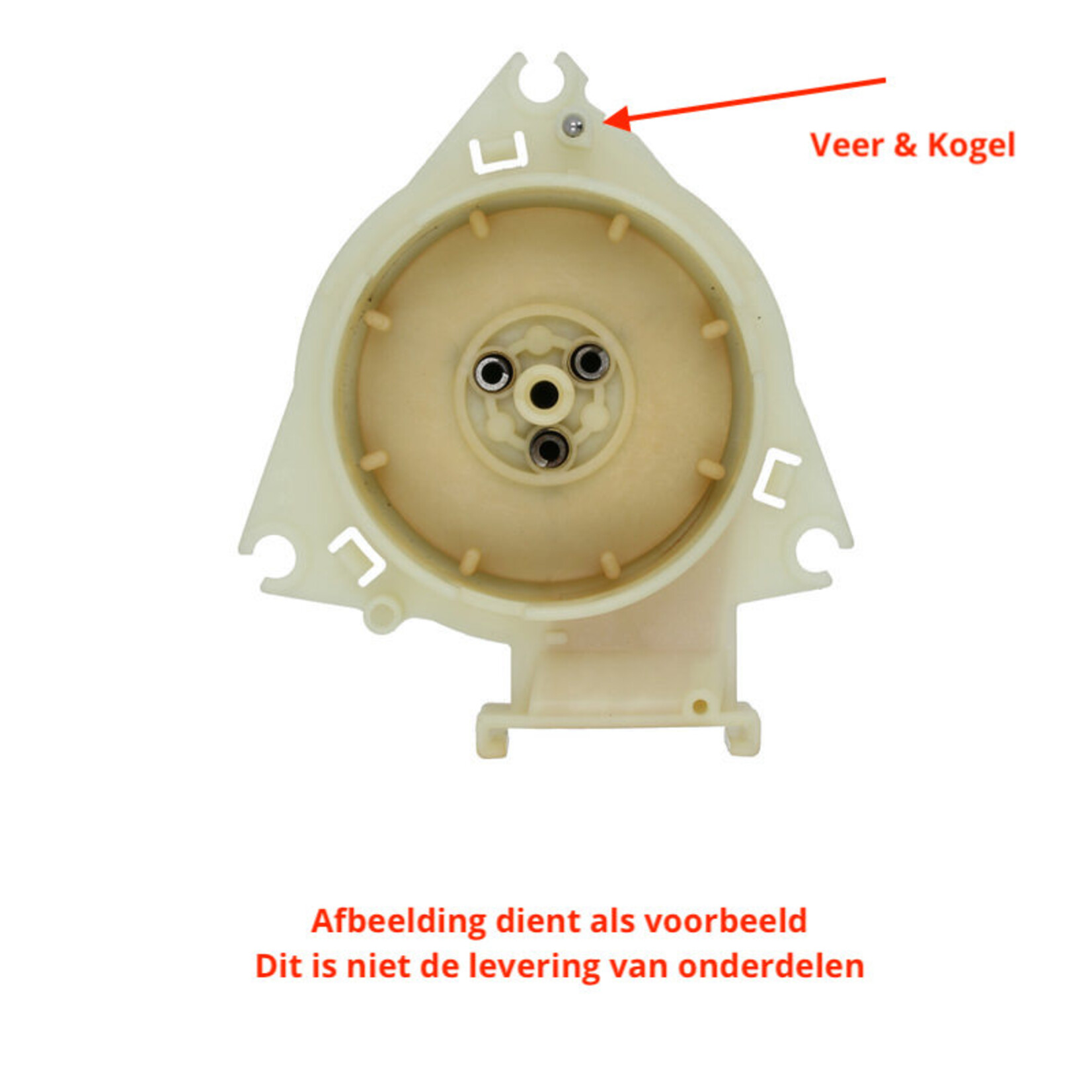 veer en kogel t.b.v. klikken maalunit verstelling