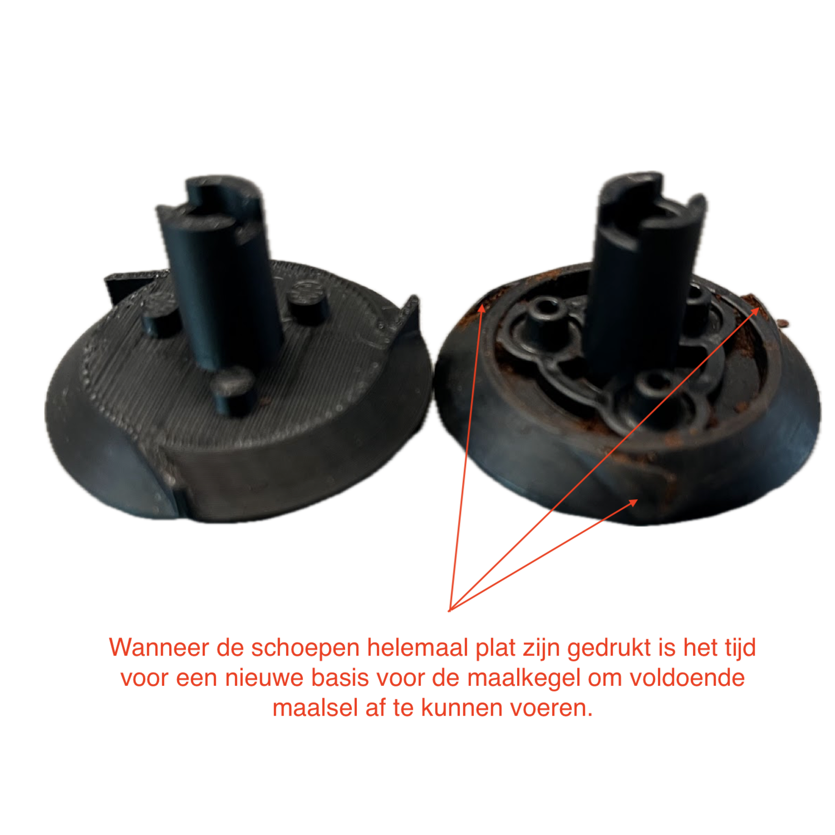 Notrot 3D print Basis voor maalkegel in Jura Aroma G3 molen