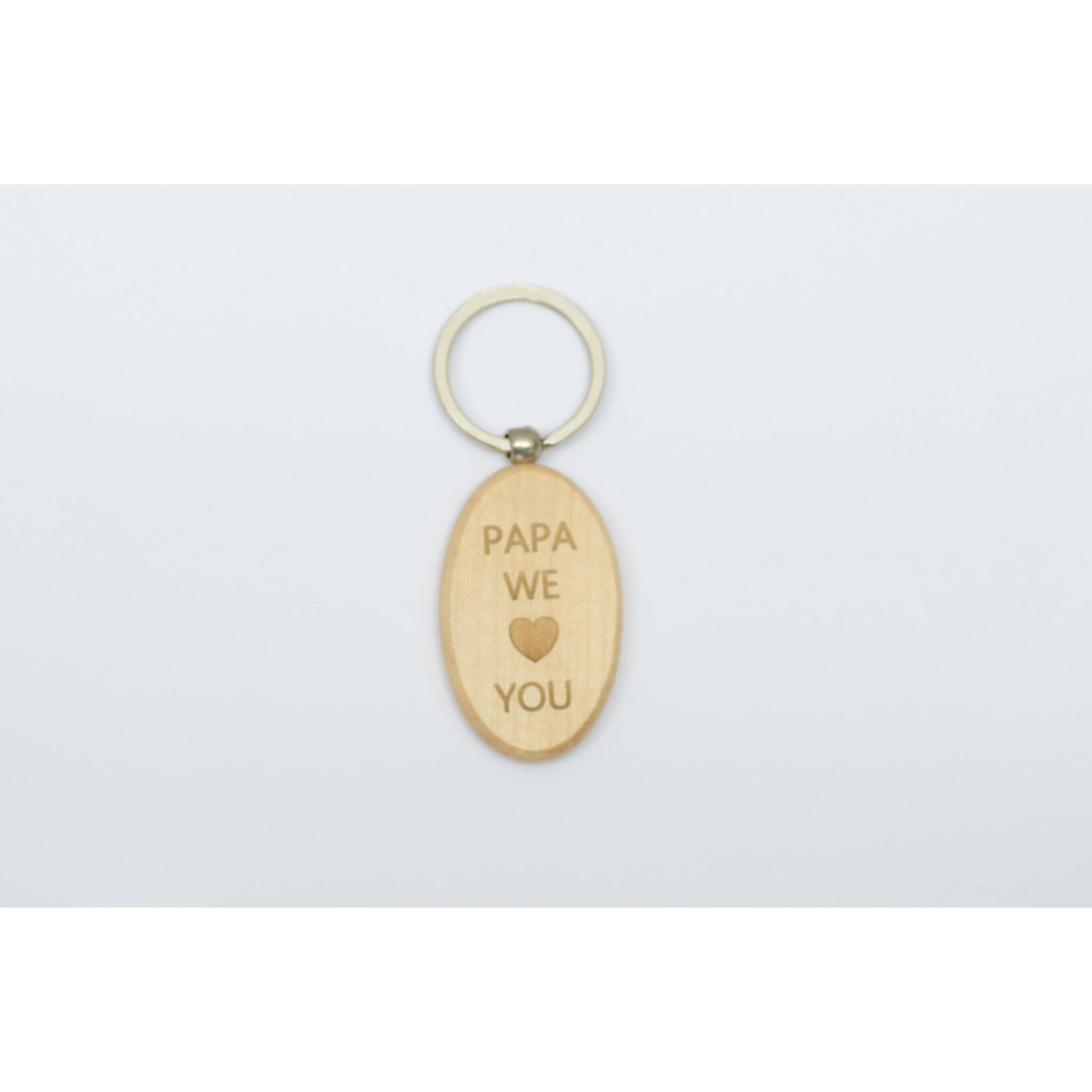 Gravure Sybelle Houten sleutelhanger Papa we love you