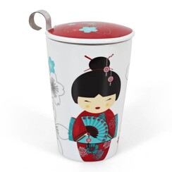 Tea eve 'Little Geisha Red' met theezeef