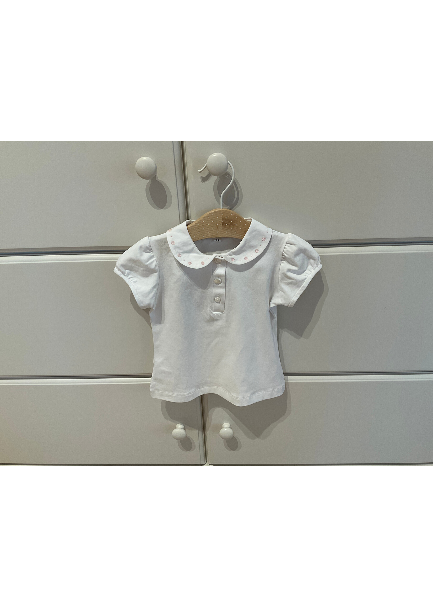 MALVI & CO Polo with flower embros