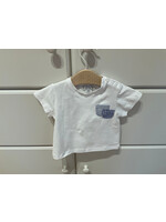 MALVI & CO T-shirt with checks and pockets