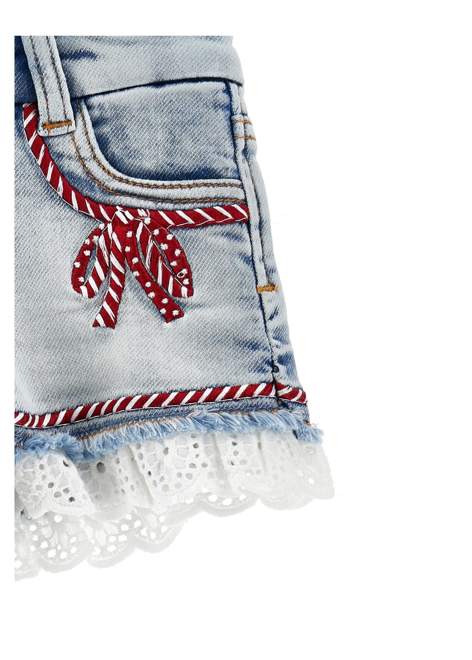 MONNALISA Jeans short with lace