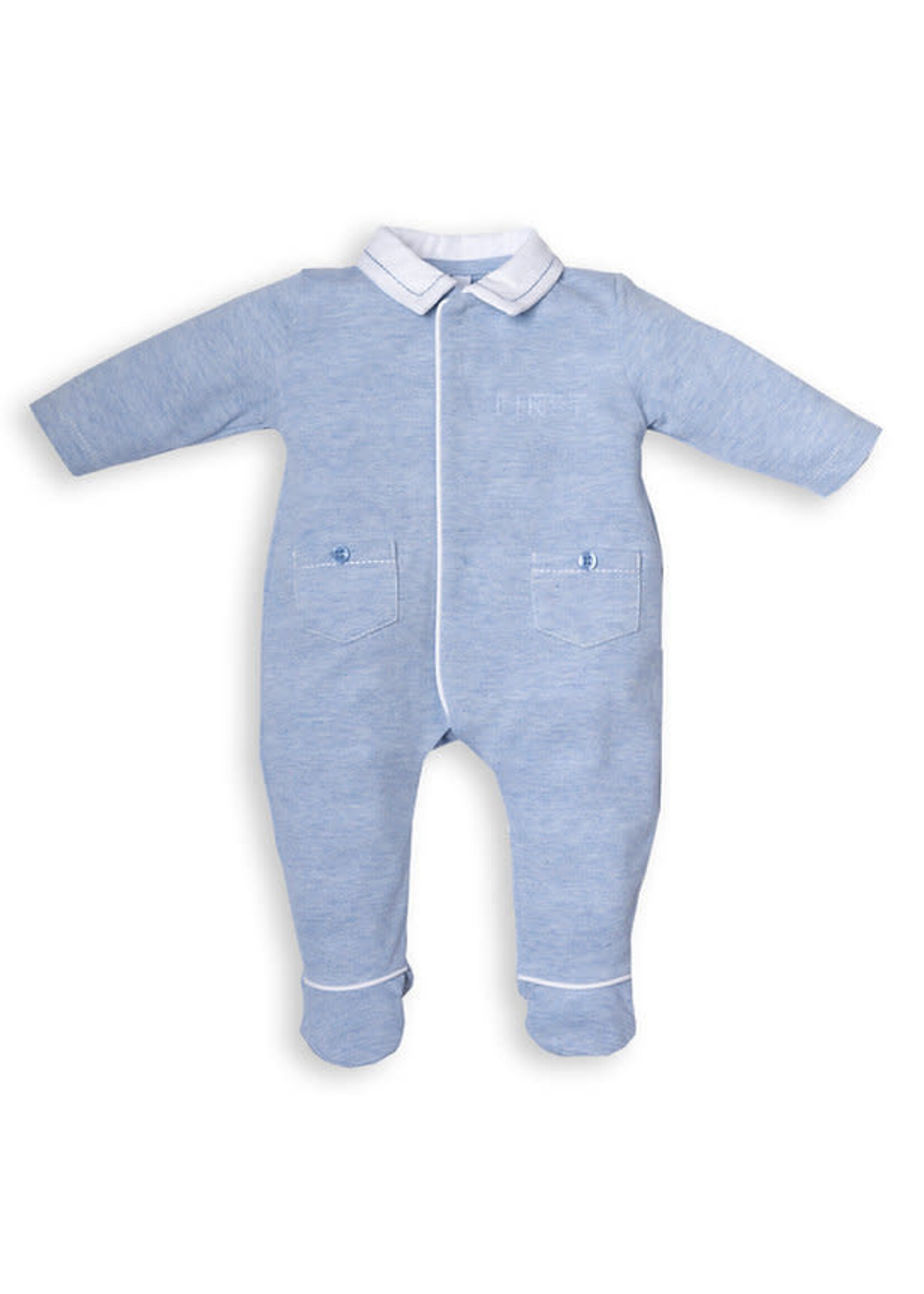 FIRST Pique rompersuit bicolor