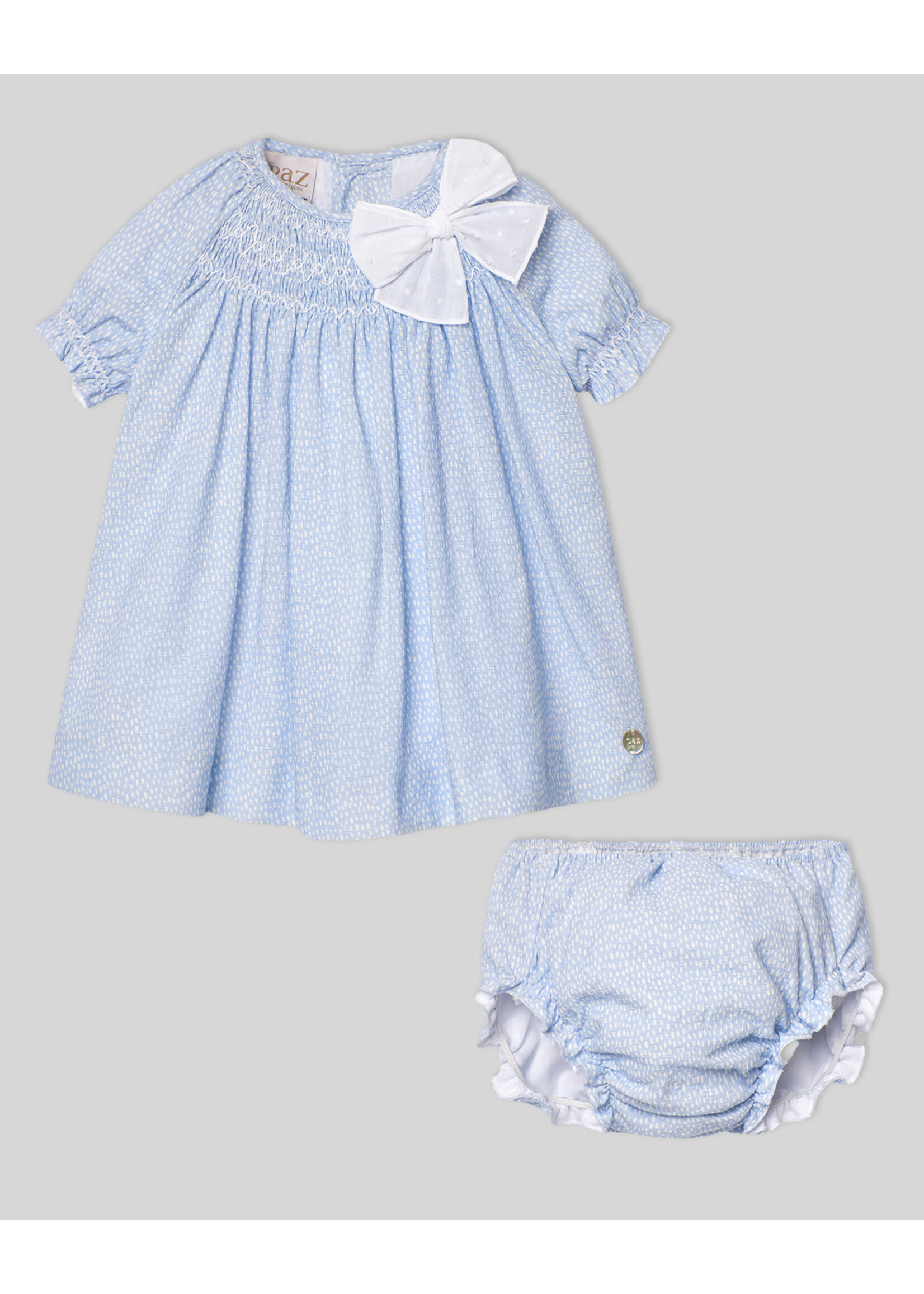 PAZ RODRIGUEZ Dress + bloomer with bow