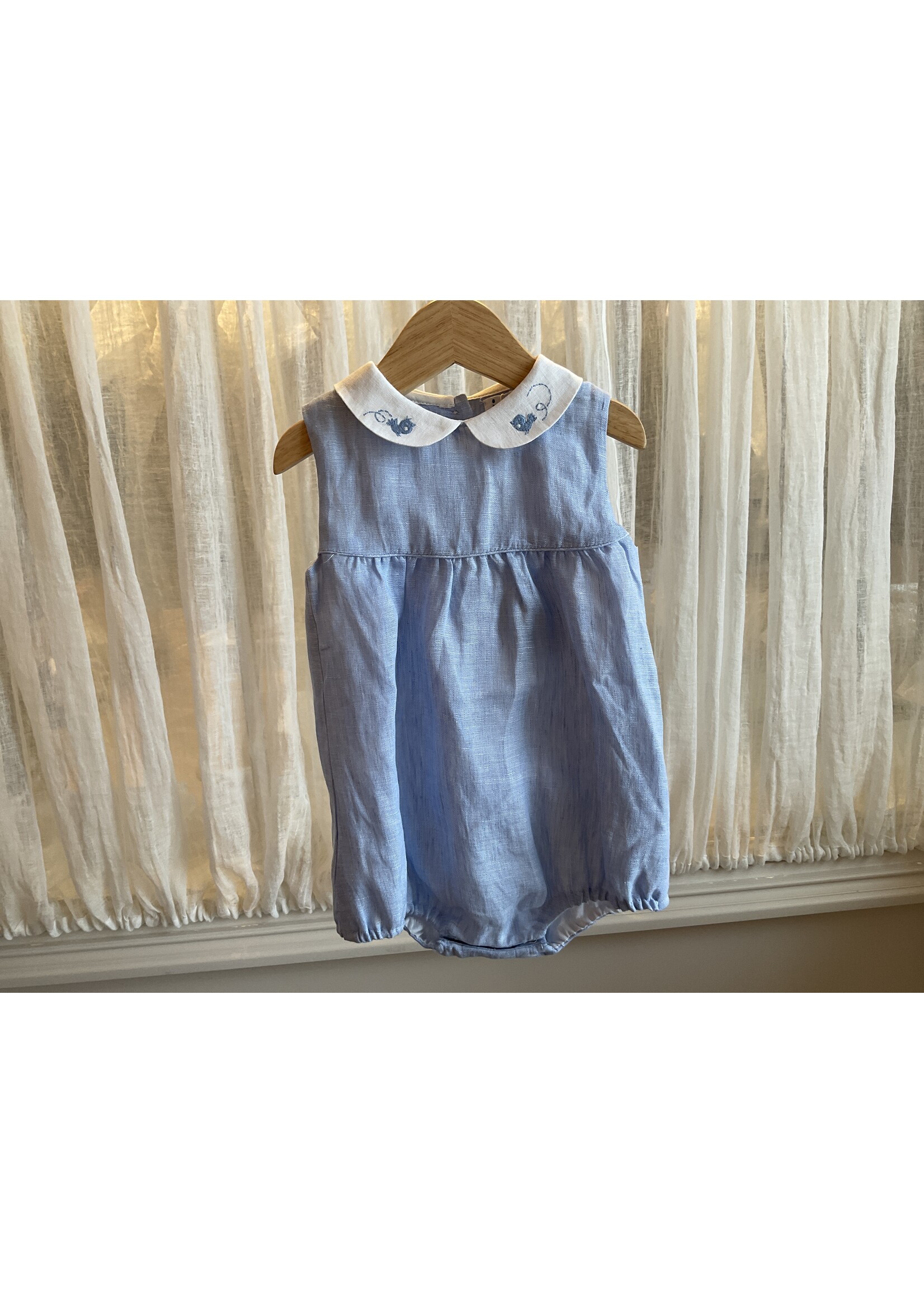 MALVI & CO Linnen romper with bird