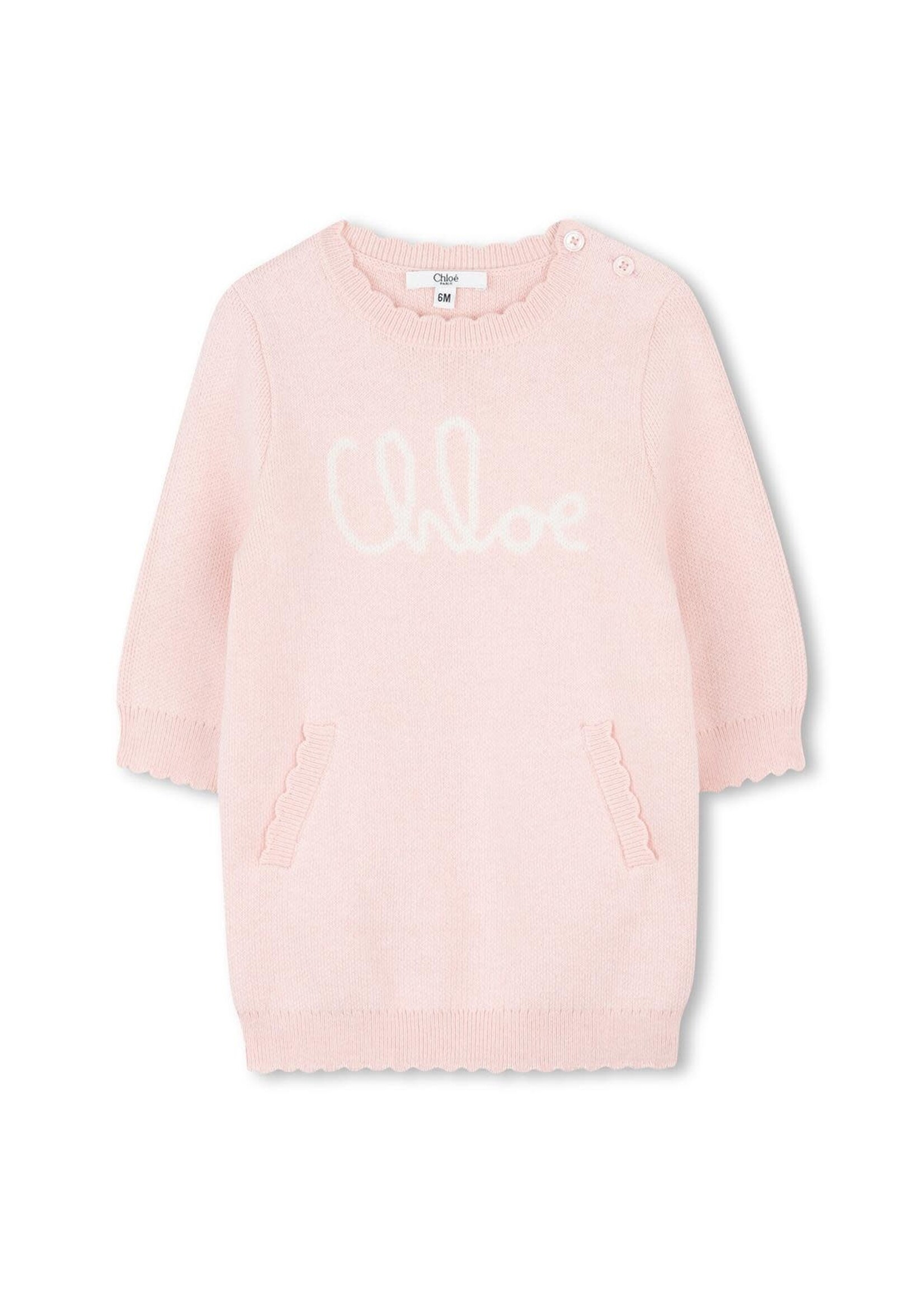 CHLOÉ Tricot logo dress