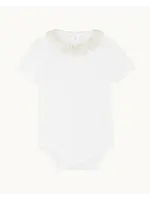 MARIE CHANTAL Ana Athena Ruffle Collar Short Sleeve Onesie