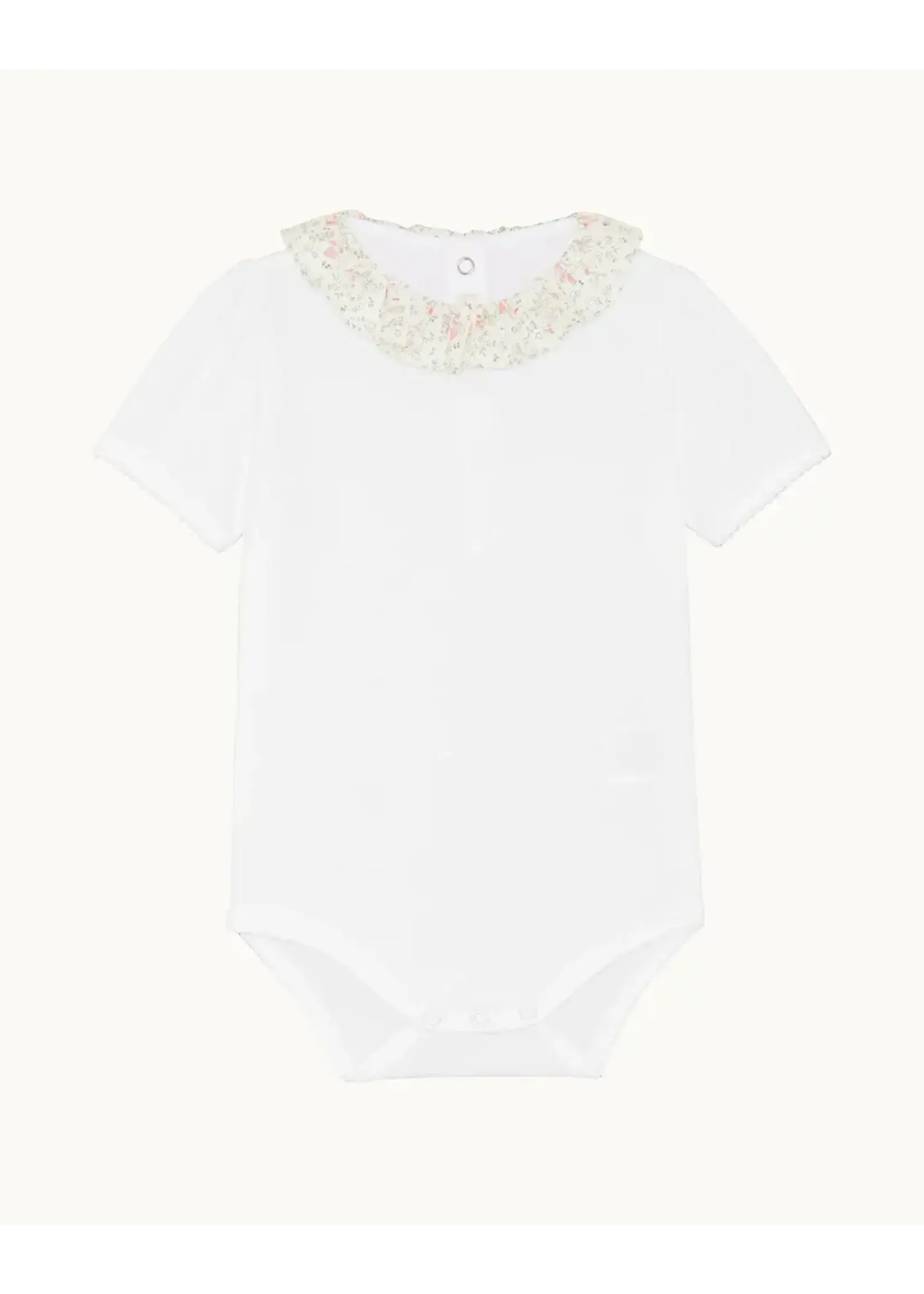 MARIE CHANTAL Ana Athena Ruffle Collar Short Sleeve Onesie