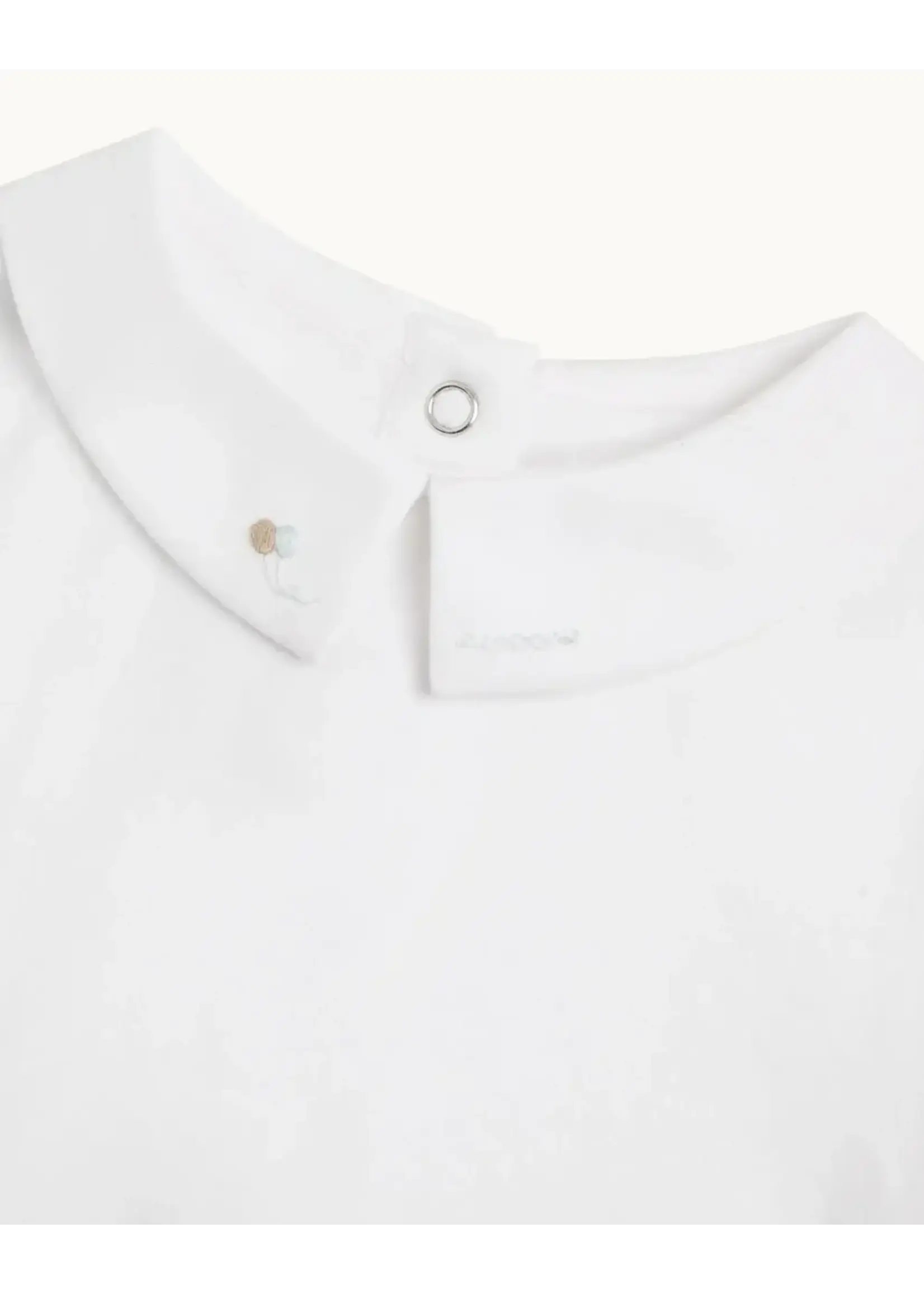 MARIE CHANTAL Aubrey Race Car Embroidered Collar Short Sleeve Onesie