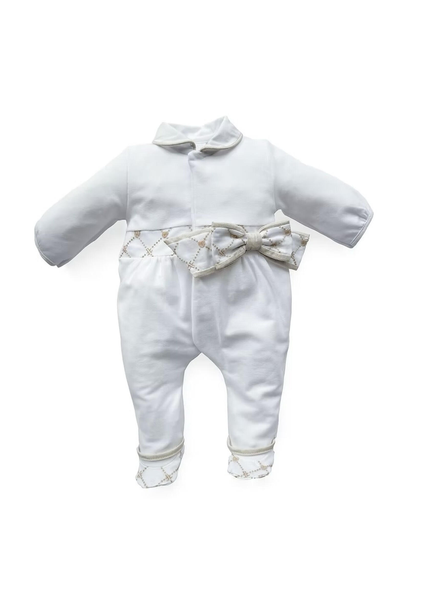 FIRST Romper organza bow