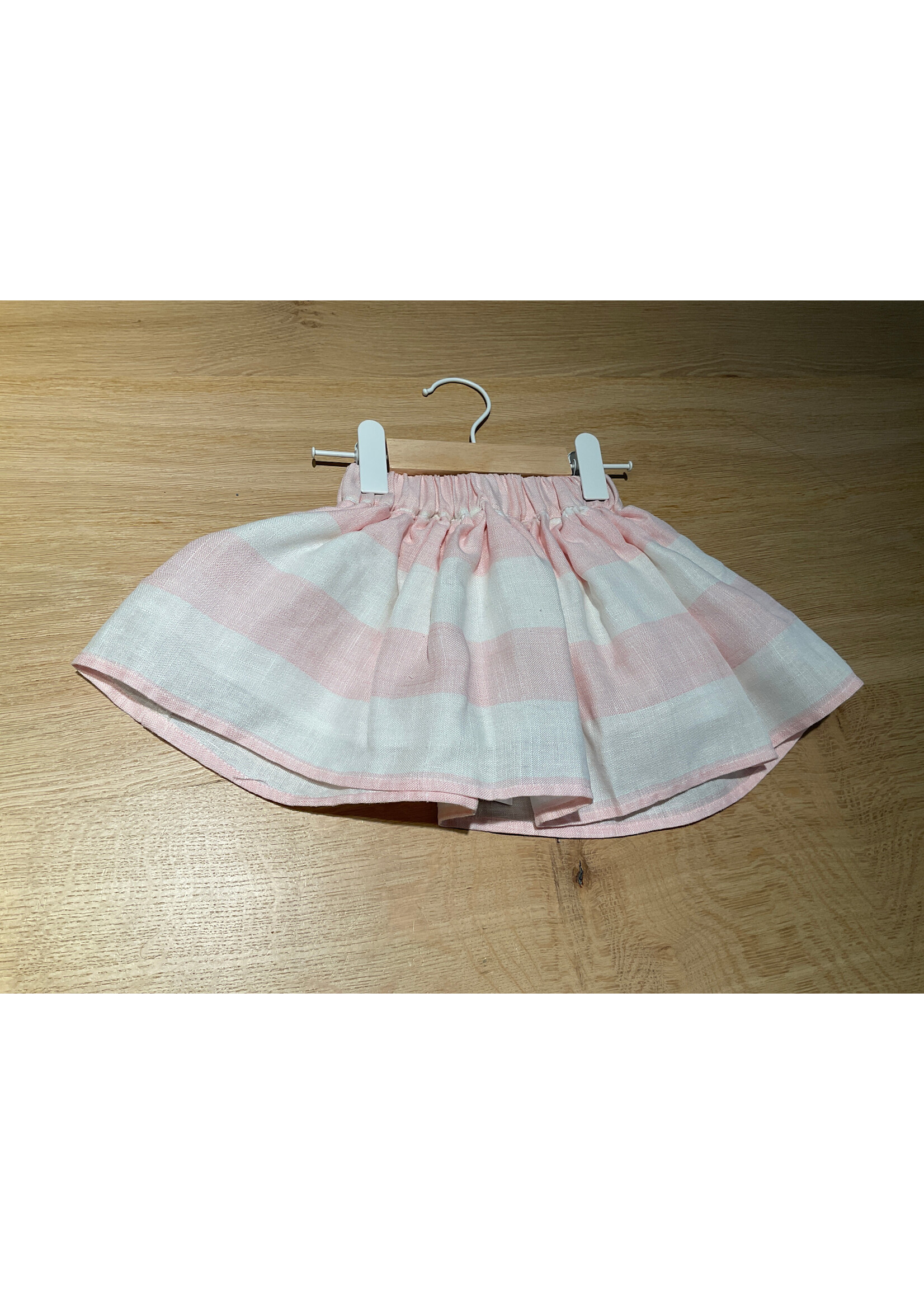 Club Cinq Striped linen skirt