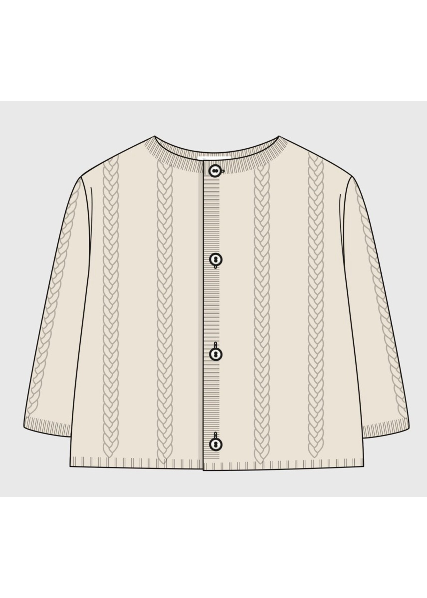 I6524 Knitted Braided Jacket