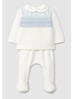LARANIJNHA I6549 2 pieces babysuit with smock