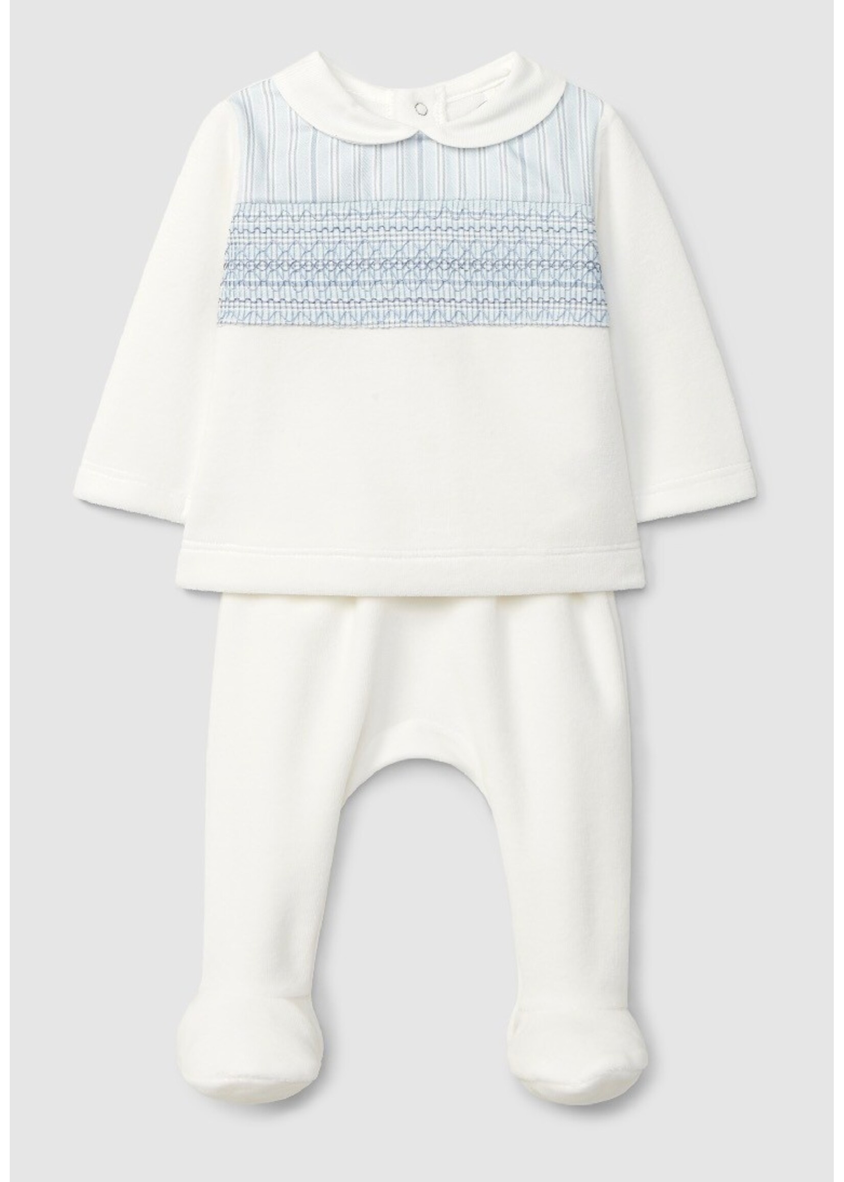 LARANIJNHA I6549 2 pieces babysuit with smock