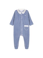PATACHOU Indigo blue babygrow with pocket