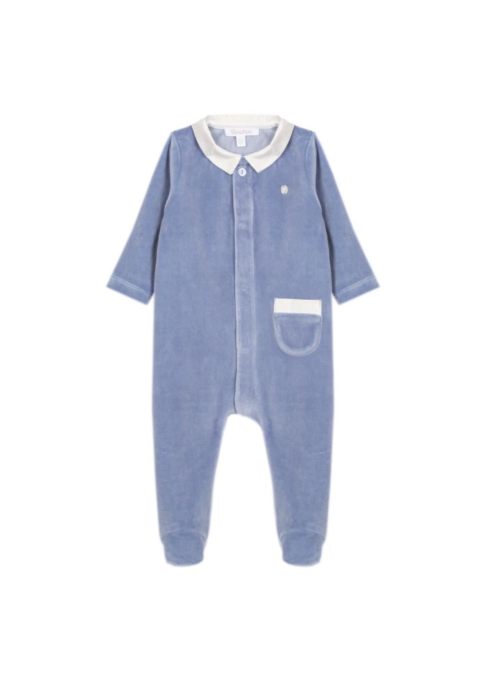 PATACHOU Indigo blue babygrow with pocket
