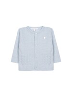 PATACHOU Blue knit cardy with braided pockets