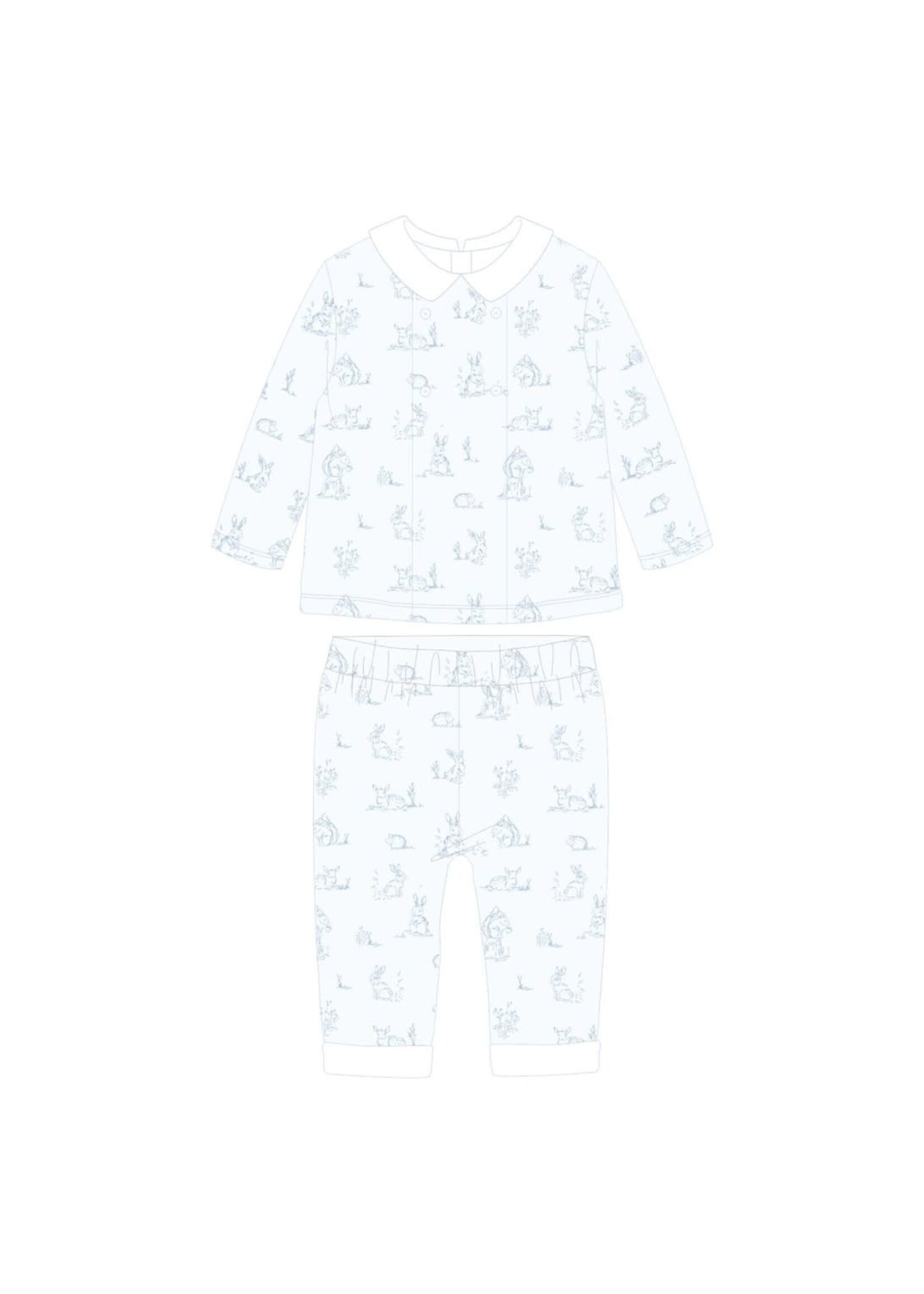 PATACHOU Indigo blue printed set