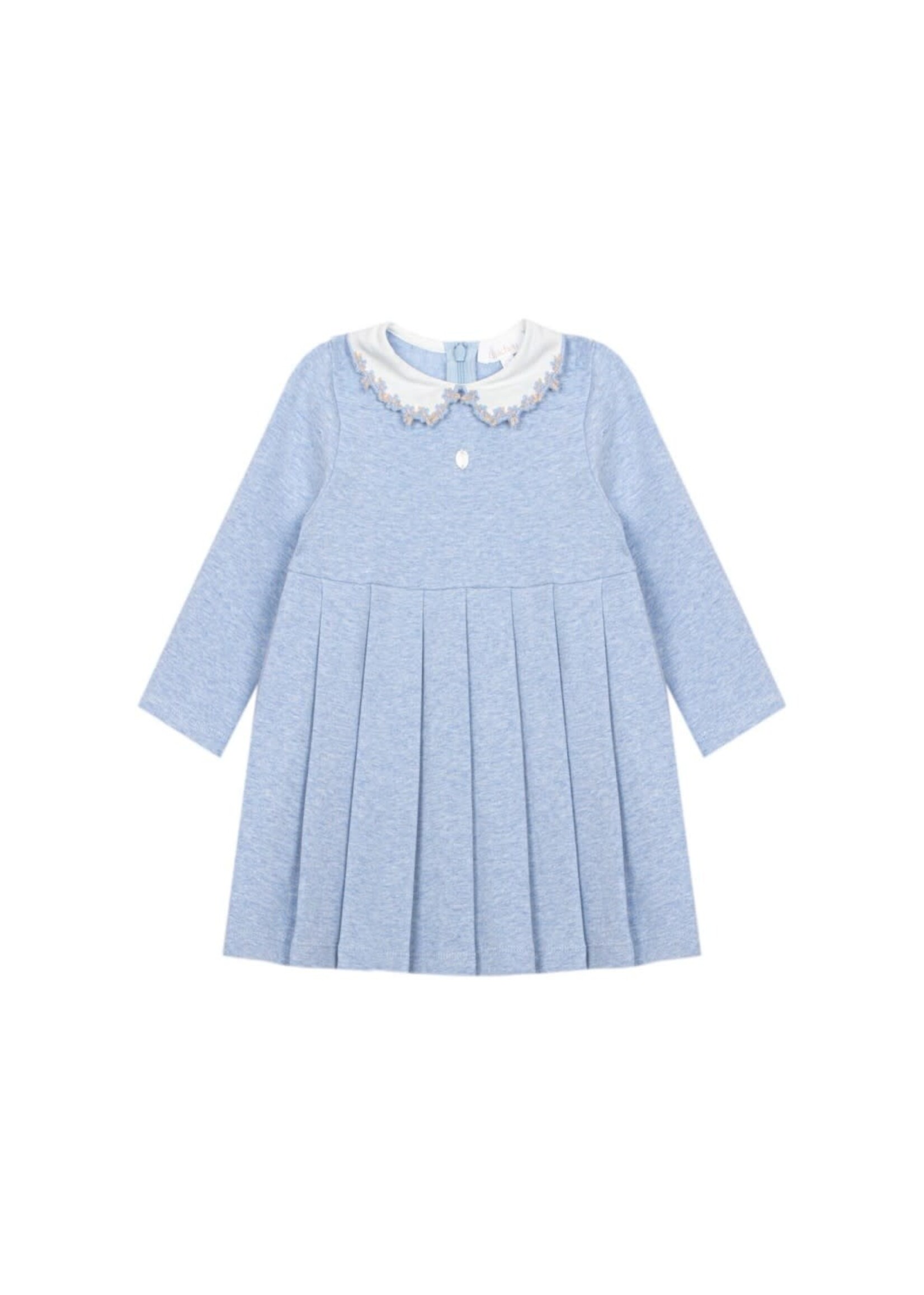 PATACHOU Blue dress with embroidered collar