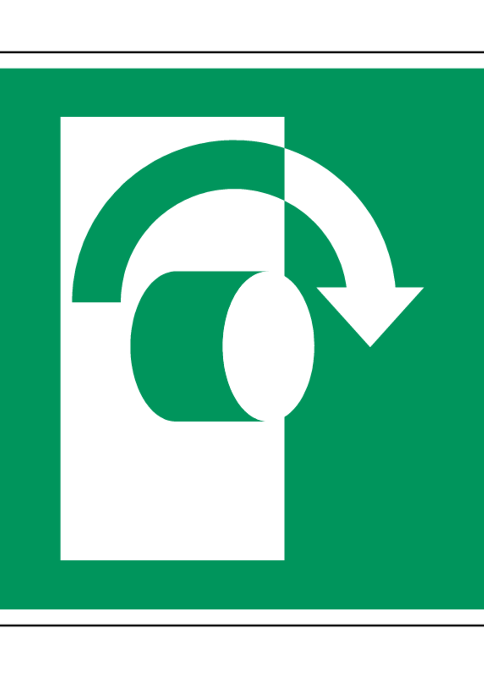 Huismerk Draai in wijzerzin om te openen pictogram