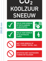 Pictogram gebruiksaanwijzing CO2- Koolzuursneeuw (zelfklevend)