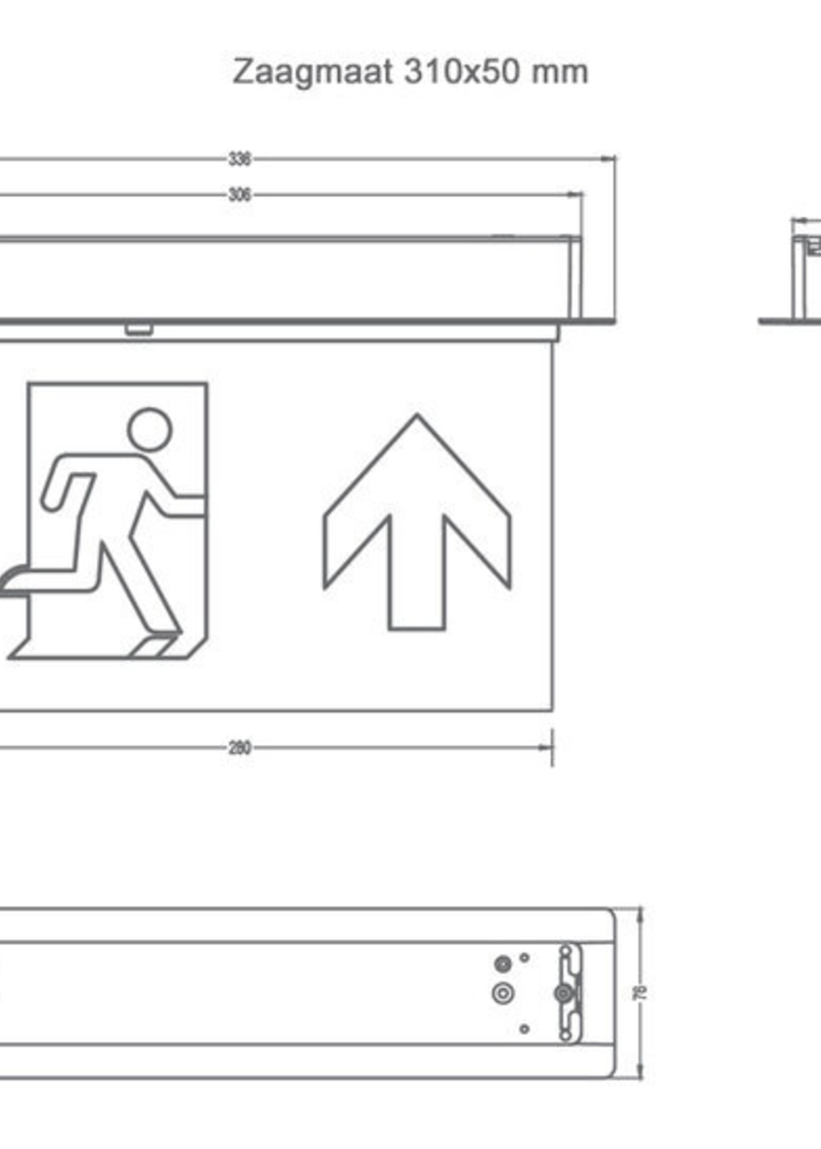 Normlights Normlights Bulkhead inbouw LED noodverlichting