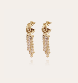 Gas Bijoux Gas Bijoux 557452 Atik Riviera earrings gold ( goud ) L 7,5 CM & W 1,8 CM - Dames oorbellen