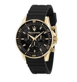 Maserati Maserati R8871640001 Sfida chronograaf watch (goud/zwart) 44mm heren horloge