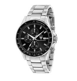 Maserati Maserati R8873640015 Sfida chronograaf watch  (zilver/zwart) 44mm heren horloge