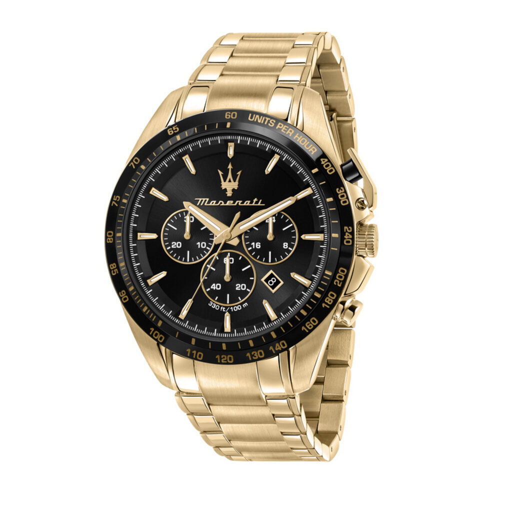Maserati Maserati R8873612041 Traguardo chronograaf (goud/zwart) 45mm heren horloge