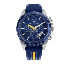 Maserati Maserati R8871612039 Traguardo chronograaf watch "MODENA EDITION" (zilver/blauw) 45mm heren horloge