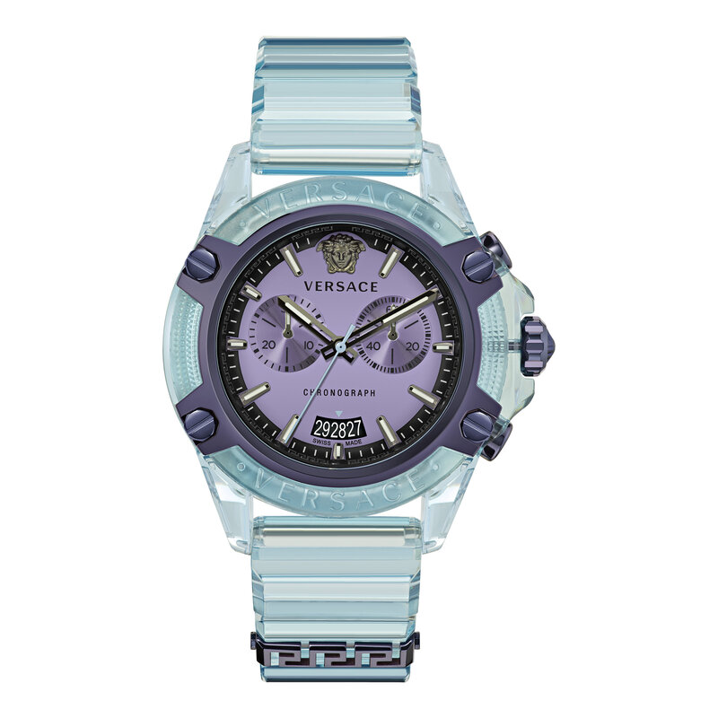 Versace Versace VEZ701523 Icon Active Chronograaf (blauw/paars) 44 mm horloge