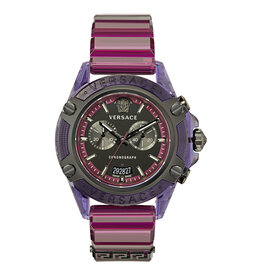 Versace Versace VEZ701423 Icon Active Chronograaf (paars/fuchsia) 44 mm horloge