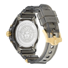 Versace Versace VE6E00123 Icon Active Indiglo (zwart/goud) 42 mm horloge